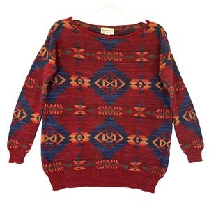 Denim & Supply Ralph Lauren Vintage Southwestern Aztec Cotton Sweater XS 2000s